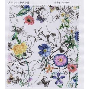 Transfer foil for leather Flower design transfer film for pvc leather 4982k Hot