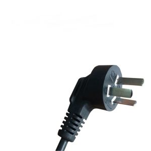 China 3-pin right angle plug with CCC approval power cables