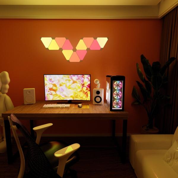 Quality Adjustable RGBIC Smart Triangle Led Light with Wifi Bluetooth Control wholesale