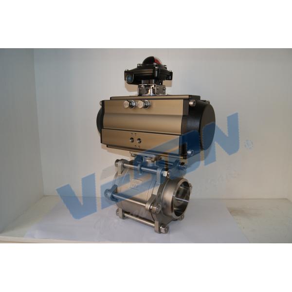 Quality Pneumatic Ball Valve Rotary Actuator 3 Position With ISO Standard threaded NPT BSPT Socket Weld End wholesale