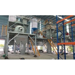 PLC Control Tile Adhesive Machine Production Line With Air Compressor System