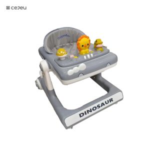 3-Height Adjustable Baby Walker with Bluetooth Music Player
