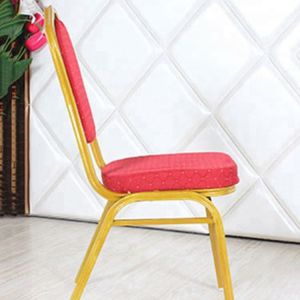 Stackable Velvet Upholstered Dining Chairs Space Saving With Stable Structure