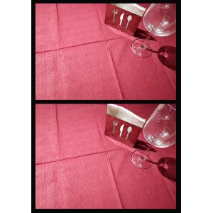 137cm*274cm Square Disposable Paper Tablecloth Red 3ply Thickened