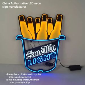 Satom Dynamic Lighting Effect Beer Alcohol Beverage Light Neon Sign
