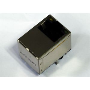 China 7499110123 Vertical Magnetic RJ45 Jack , 2.54mm Pitch 10/100/1000 BaseT on sale