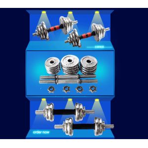 10kg 15kg 20kg 30kg 40kg 50kg cast iron adjustable electroplated dumbbell for