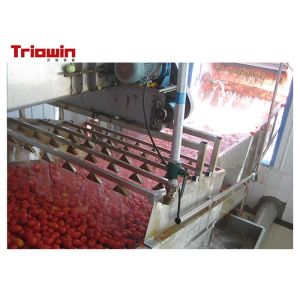 220V/380V Tomato Paste Processing Line With Fruit Washing And Sorting Equipment