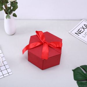 Personalized Cardboard small cosmetic box printing logo gift box with ribbon