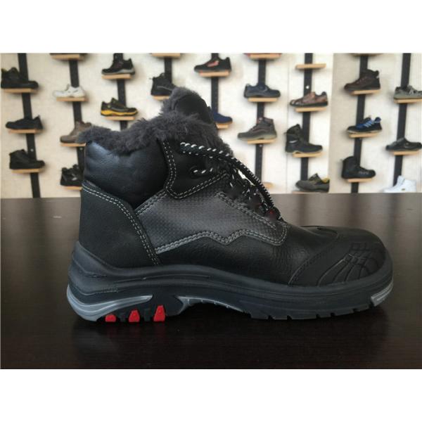 Safe Warm Comfortable Mens Safety Shoes Plastic Toe Cap Anti Cold For Workers