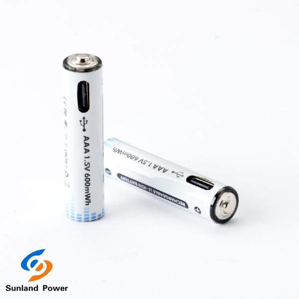 Quality 1.5V AAA Rechargeable Lithium Ion Cylindrical Battery With Type C Connector wholesale