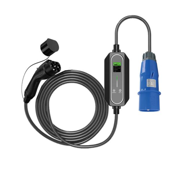 portable ev charger three phase 11kw 16A CEE plug OEM ODM moveable ev charger