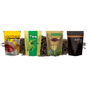 Stand up pouch with zipper , Empty tea bag stand up pouch with zipper