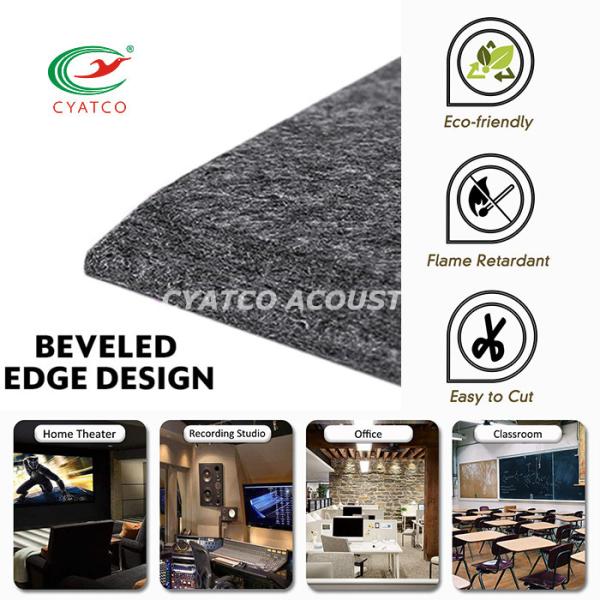 15mm Thickness Sound Proof Felt Wall Panels For Classroom Class El