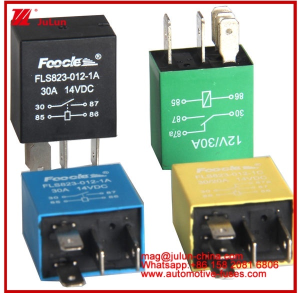 Miniature Automotive Relay 12v 30a Equipped With Plug-In Terminal And AgSnO2
