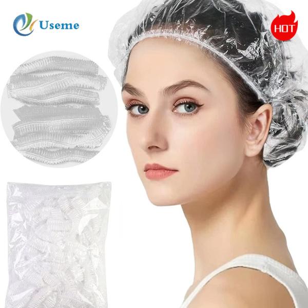 Quality Lightweight Disposable Shower Cap Plastic Shower Cap Single Use Durable For Travel wholesale