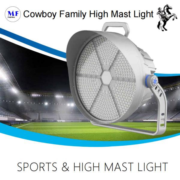 DC42V 1000W High Power IP66 Waterproof Horsing Light Tower Crane Light LED High Mast Light