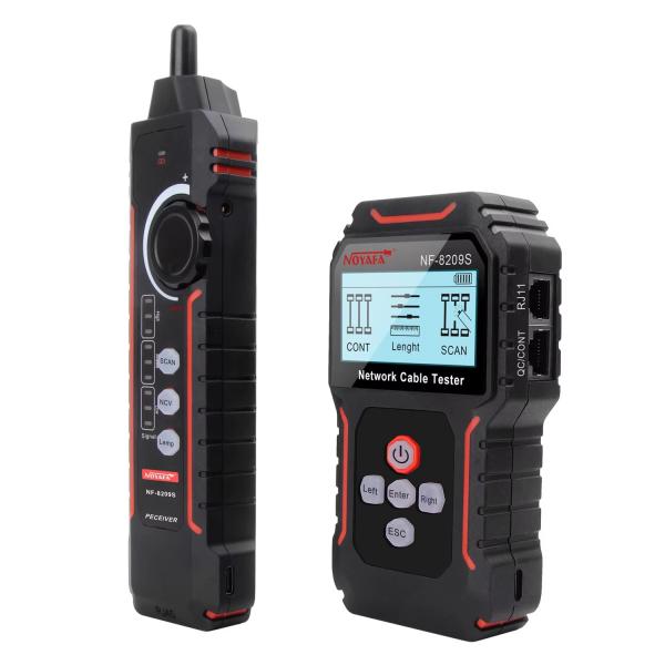 3.7V Lithium Battery Cable Tester - Network Line Tester with LCD Display for