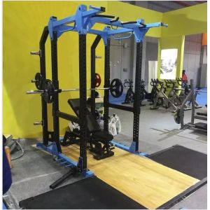 Cross Fitness Gym Equipment Power Full Squat Rack With Weighting Platform