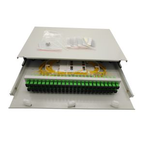 Indoor Metal Slide 2U 48 Port Patch Panel Rack Mount