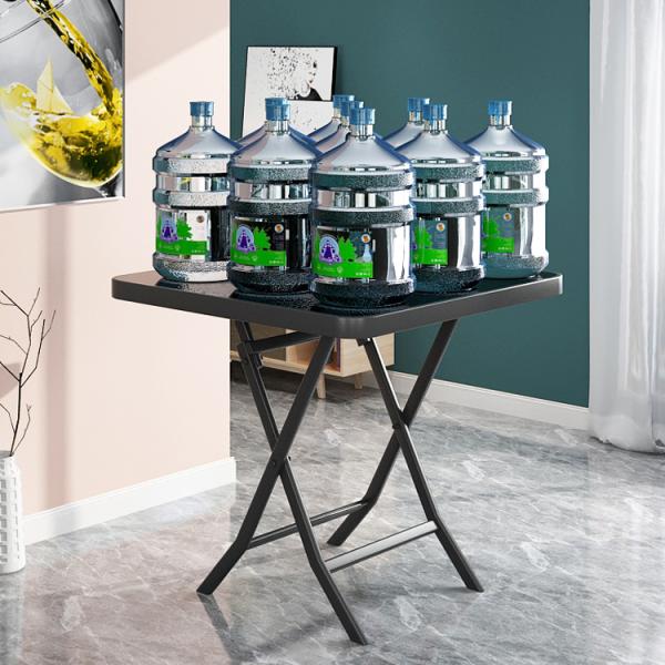 Outdoor Table Metal Tempered Glass Square Round Folding Foldable Coffee Dining Table