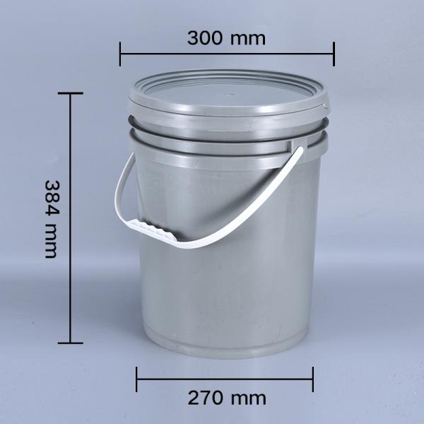 Food Grade 20L Plastic Bucket with White Plastic Handle and Sealed Lid