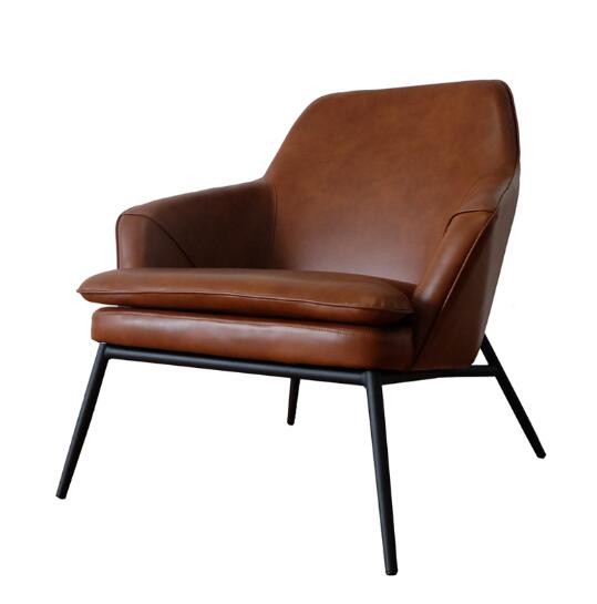 Quality Modern Leisure Design Genuine Leather reception hotel Single Seater Chair wholesale