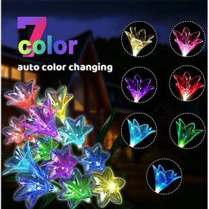 Ip44 1.2V Lily Solar Garden Stake Lights