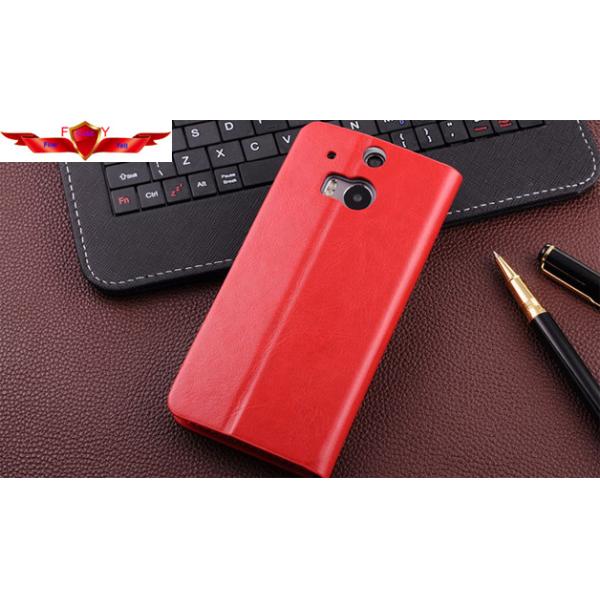 HTC M8 PU Card Holder Leather Cases Ultra Thin Multi Color Accurate Holes Design