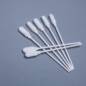 China White Sterile Cotton Swabs Plastic Sticks Sponge Tip 18.5 Mm Head Length on sale