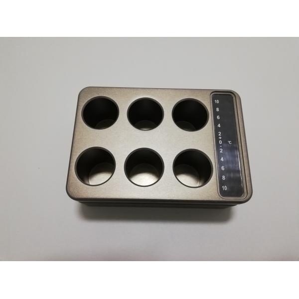 50ml Modular Block Metal Test Tube Rack Ice Free For Cooling Freezer Sample