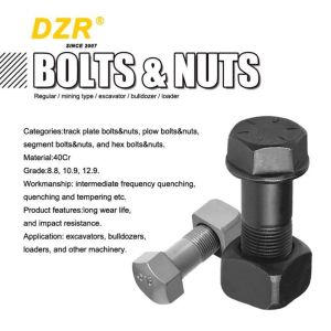 Heating Forging Plow Bolt And Nut for PC300-7 TB22059 E450 093-0268 096-0586
