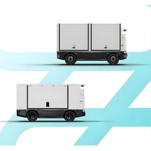 NEWBASE Z8 Series Autonomous Robotic Van with 8m³ Cargo Box Volume 1500kg Load Capacity and 5.4m Minimum Turning Radius