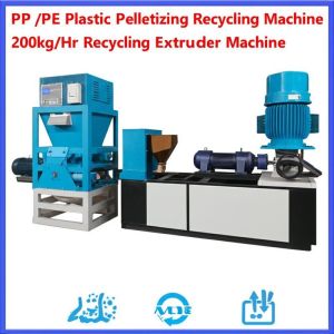 High Efficiency 200kg/Hr PP/PE Plastic Pelletizing Recycling Machine with 12
