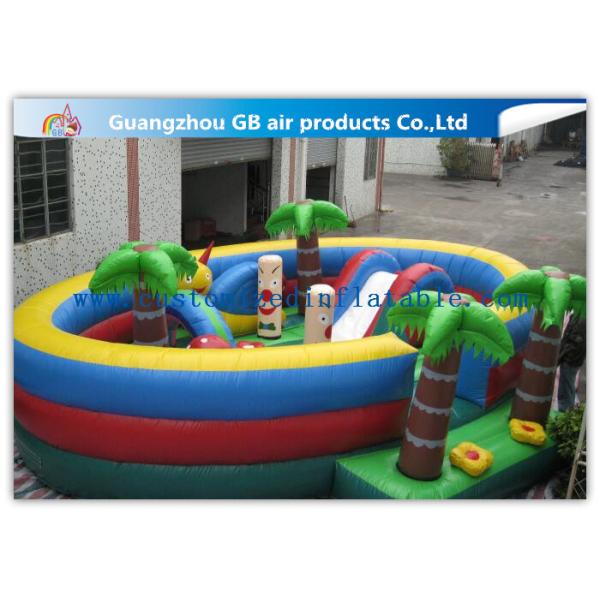 Waterproof Round Blow Up Jumping Castle Bouncy Inflatable For Kids / Adults