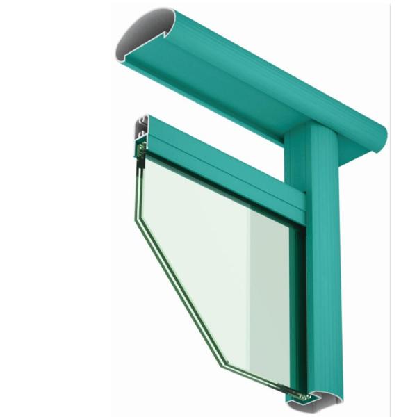 6063 Handrail Aluminium Construction Profiles 160mpa High Tensile Strength 3mm Thickness