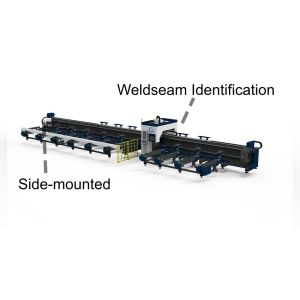 QH-GC3-S  3 Chucks Tube Cutting Machine Standard Model Weldseam Identification Side-mounted Lathe