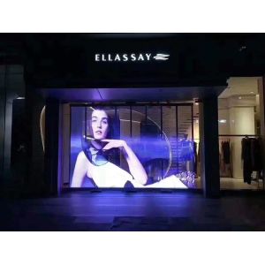 High Brightness 6000cd Thin Flexible Led Screen Glass Led Display 160/160