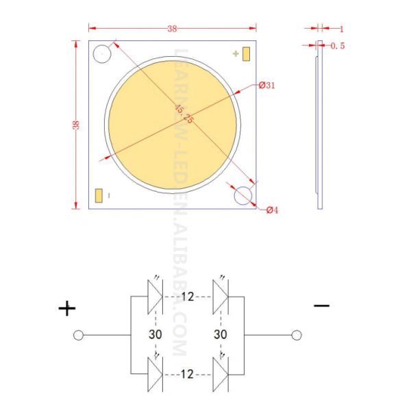 Plant Growth LED COB Light 75-150W DC35-38V Grow Lamp 3000K/4000K/6000K Color Temperature