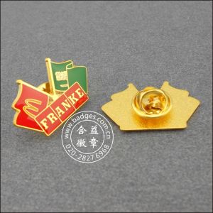 Cheap flag badge gold-plated zinc alloy Australian flag badge / McDonald badge GQ02 for sale