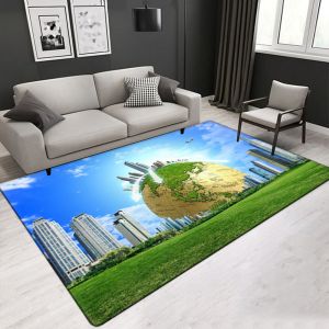 Customized size office carpet living room area rug landscape pattern Factory