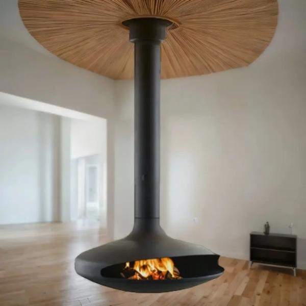 Quality Roof Mounted Suspended Stove Indoor Real Flame Decorative Hanging Fireplace wholesale