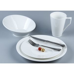 Stackable Smooth Surface 16Pc Ceramic Dinnerware Set