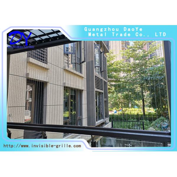 Quality 4.0mm wire Balcony Invisible Grille Vertical Aluminum Track wholesale