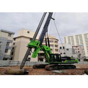 5 To 26Rpm Hydraulic Pile Machine Rotary Head Drilling Rig With CAT Chassis 60m