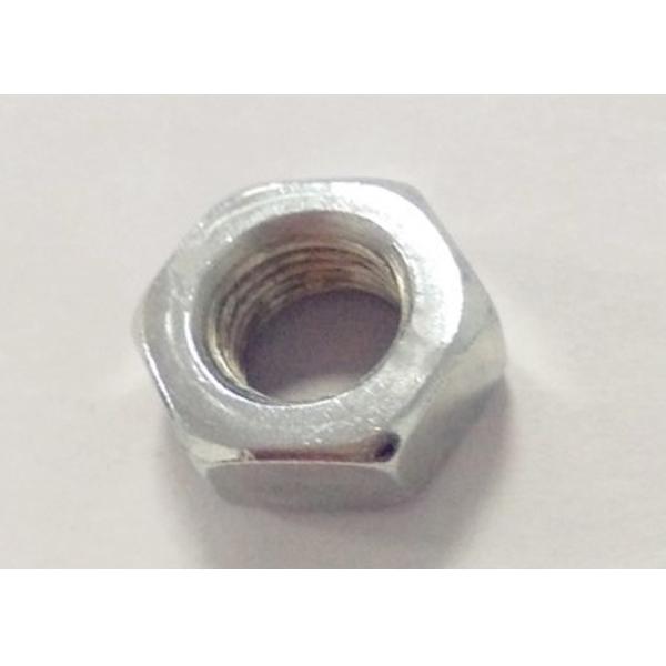 M10x1.5 Carbon Steel Nuts 6.5mm Thickness , Electroplating Zinc Surface