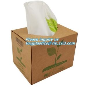 Customized biodegradable compostable Drawstring garbage bag, compostable garbage