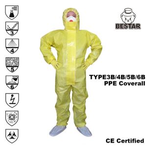 China CE Certified TYPE3B/4B/5B/6B Disposable Protective Coverall / Disposable Protective Overall for Covid Protection on sale
