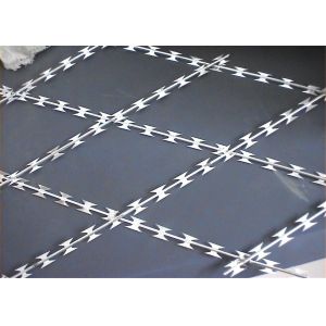 Welding Razor Wire Mesh Fencing Panels 75mmx150mm 2.4m height x 3.0m width blade