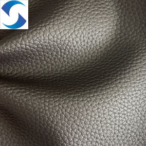 China Woven Backing Synthetic Leather Fabric for Shoes and Belt Decoration faux leather fabric PVC for leather bed fabric on sale